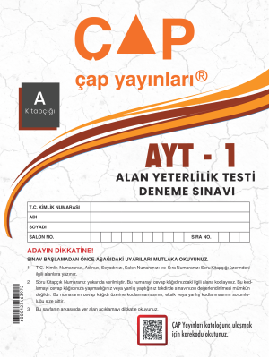 AYT ÇAP YAYINLARI 1.DENEME 2023-2024