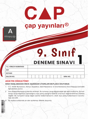 9.SINIF ÇAP YAYINLARI 1.DENEME 2023-2024
