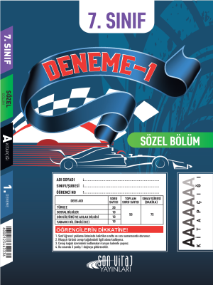 7. SINIF SON VİRAJ YAYINLARI 1.DENEME 2023-2024