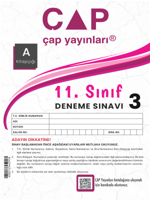 11.SINIF ÇAP YAYINLARI 3.DENEME 2023-2024