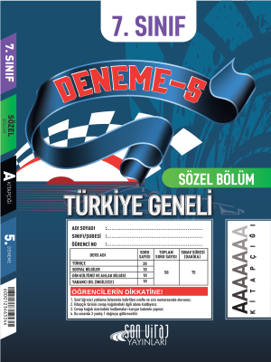 7.SINIF SON VİRAJ YAYINLARI 5.DENEME 2023-2024