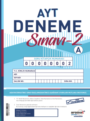 AYT AROMAT YAYINLARI 2.DENEME 2023-2024