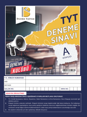 TYT DENEME KULÜBÜ BRANŞLAR KARMASI DENEME 1 2024-2025