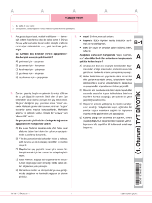 BİYOTİK YAYINLARI TYT-1 1