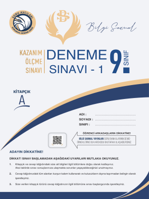 9.SINIF 1.DENEME - BİLGİ SARMAL 2024
