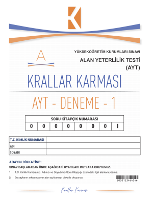 AYT 1.DENEME - KRALLAR KARMASI 2023-2024
