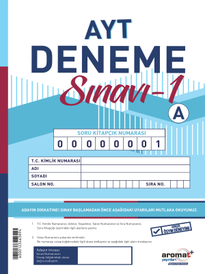 AYT AROMAT YAYINLARI 1.DENEME 2023-2024
