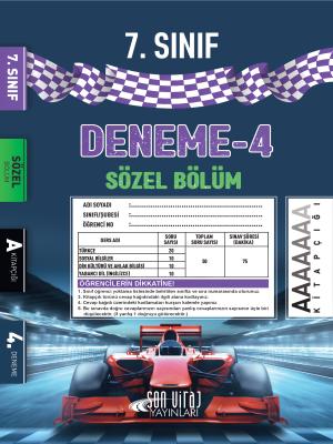 7. Sınıf - 4.Deneme - Son Viraj Yayınları