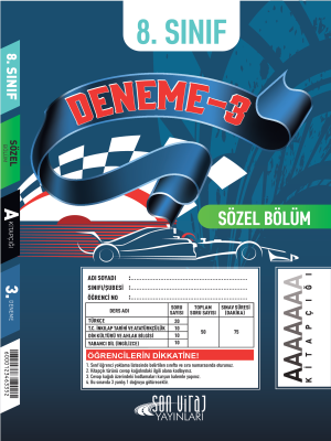 8. SINIF SON VİRAJ YAYINLARI 3.DENEME 2023-2024