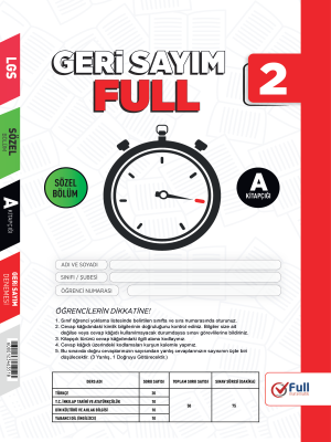 8.SINIF FULL YAYINLARI GERİ SAYIM DENEMESİ-2 2023-2024