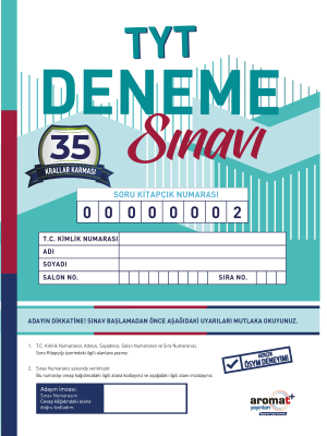 NO.35 KKK #SANAÖZEL TYT 2.DENEME - AROMAT YAYINLARI 2023-2024