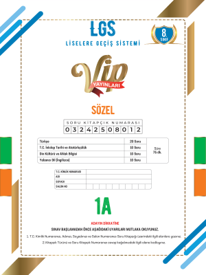 LGS VIP YAYINLARI 1. DENEME 2024-2025