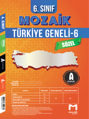 6.SINIF MOZAİK YAYINLARI TÜRKİYE GENELİ 6.DENEME 2023-2024