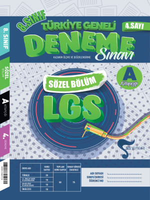 8.SINIF SES YAYINLARI TÜRKİYE GENELİ 4.DENEME 2023-2024