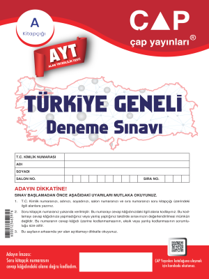 AYT ÇAP YAYINLARI TÜRKİYE GENELİ DENEMESİ 2023-2024