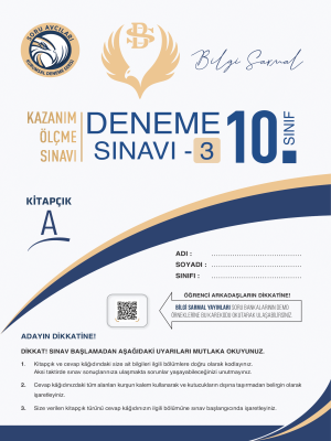 10.SINIF DENEME 3.DENEME - BİLGİ SARMAL YAYINLARI