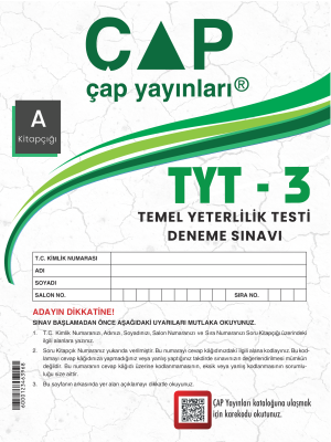 TYT ÇAP YAYINLARI 3.DENEME 2023-2024