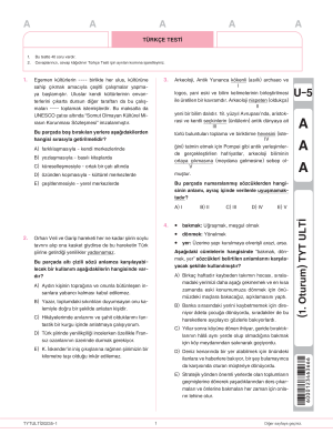 TYT ULTİ 5.DENEME 2023-2024