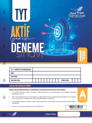 TYT AKTİF YAYINLARI 1. DENEME 2024-2025