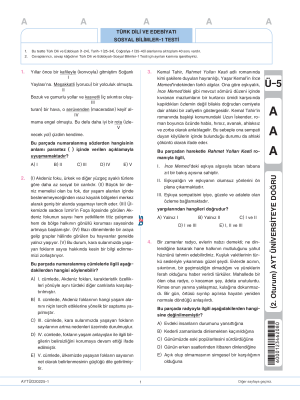 Bes Yayınları - AYT Üniversiteye Doğru Deneme - 5 1