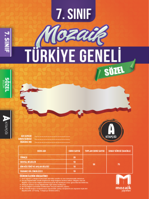 7. Sınıf Mozaik Yayınları - Türkiye Geneli Deneme -3