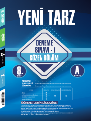 8.SINIF 1.DENEME - YENİ TARZ YAYINLARI 2024