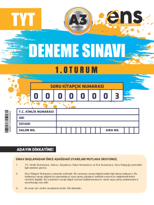 TYT ENS YAYINLARI 3.DENEME 2023-2024