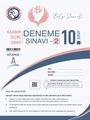 10.SINIF BİLGİ SARMAL YAYINLARI 2.DENEME 2023-2024