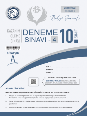 10.SINIF BİLGİ SARMAL YAYINLARI 4.DENEME 2023-2024