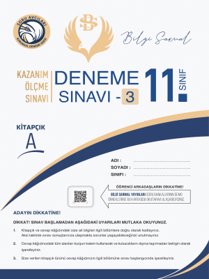 11.SINIF DENEME 3.DENEME - BİLGİ SARMAL YAYINLARI