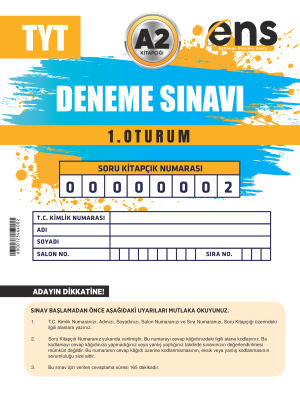 TYT ENS YAYINLARI 2.DENEME 2023-2024