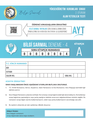 AYT Deneme - Kurumsal 4 - Bilgi Sarmal