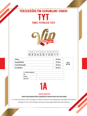 TYT VIP YAYINLARI DENEME 1 2024-2025