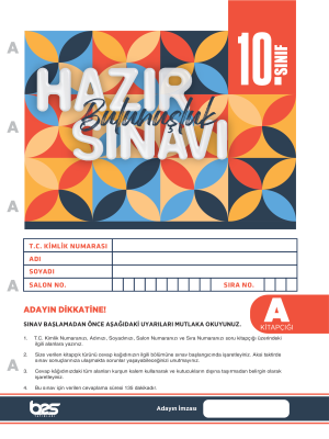 10.SINIF BES HAZIR BULUNUŞLUK SINAVI 2024-2025