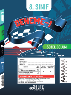 8. SINIF SON VİRAJ YAYINLARI 1.DENEME 2023-2024