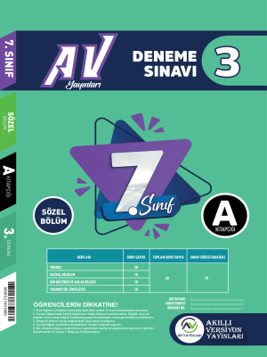 7.SINIF AV YAYINLARI 3.DENEME 2023-2024