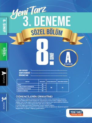 8. SINIF - YENİ TARZ KURUMSAL DENEME 3